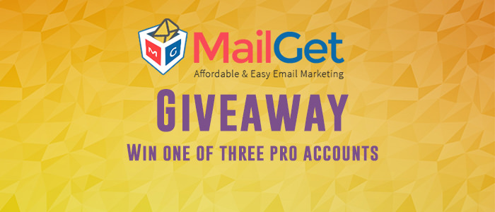 MailGet giveaway banner offering three free accounts