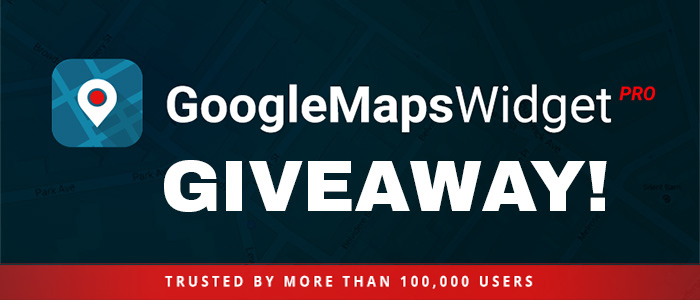 Google Maps Widget Pro giveaway banner
